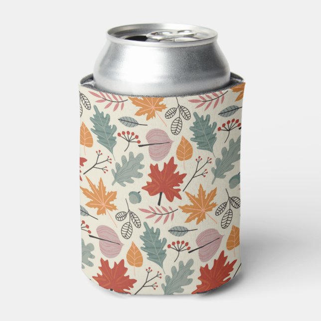 Vintages Herbstleaves und Acornmuster Dosenkühler (Kanne Vorderseite)