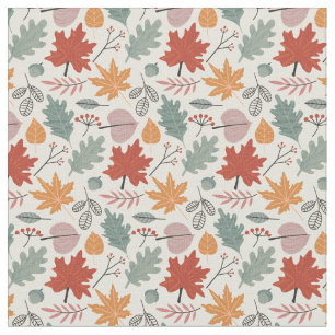 Vintages Herbstleaves und Acornmuster Stoff