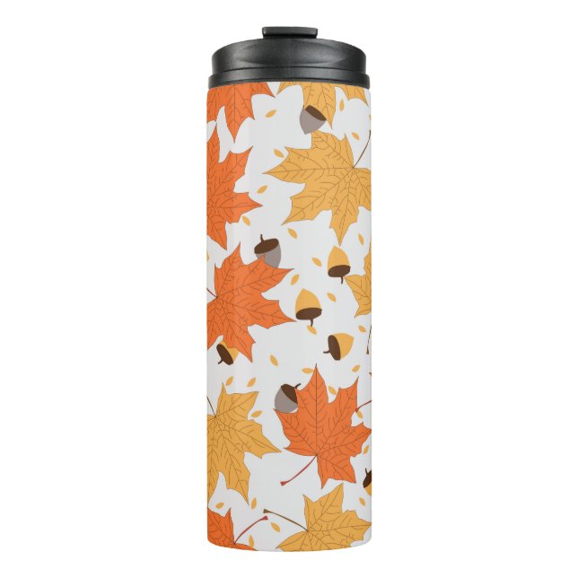 Vintages Herbstmuster Thermosbecher (Vorderseite)