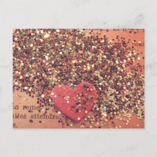 Vintages Herz Postkarte