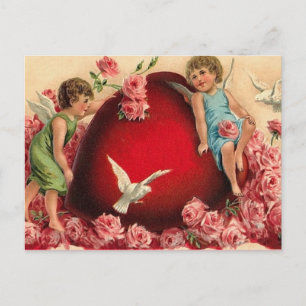 Vintages Herz Valentine Postkarte