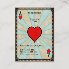 Vintages Herzass Visitenkarte