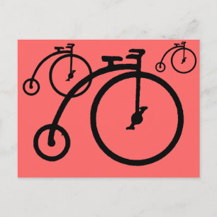 Vintages High Bike Postkarte