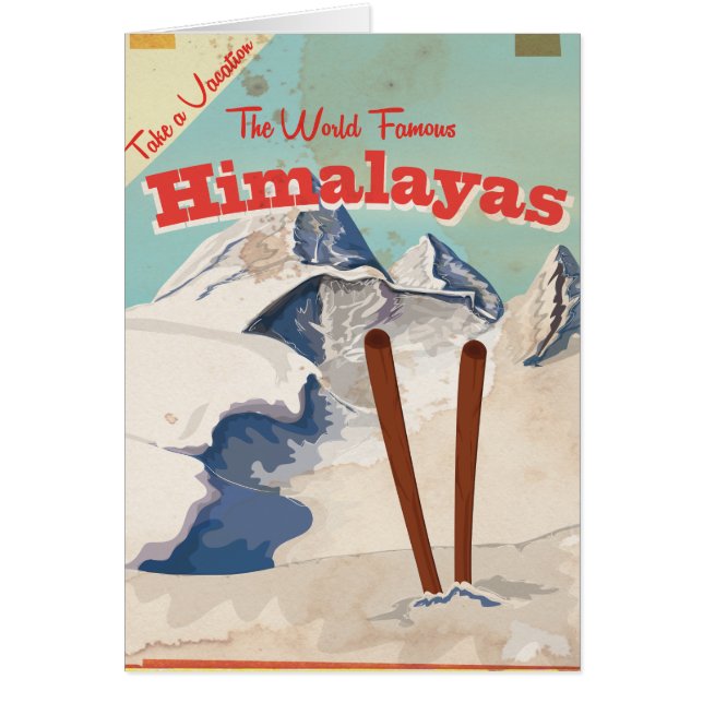 Vintages Himalayas Reiseposter (Vorne)