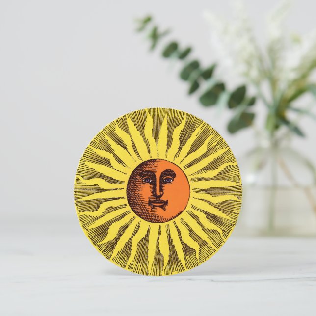 Vintages Himmelslächeln Sun Backyard GRILLEN Party Einladung (Stehend Vorderseite)