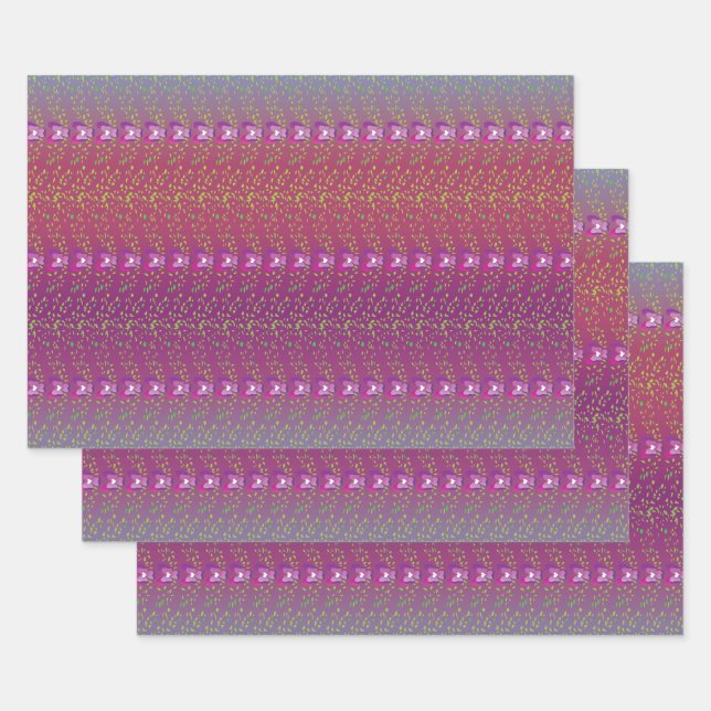 Vintages Hintergrundbild für die Blumenmuster der  Geschenkpapier Set (Set)