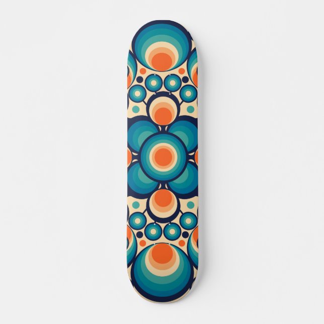 Vintages Hippie-Design Skateboard (Vorne)
