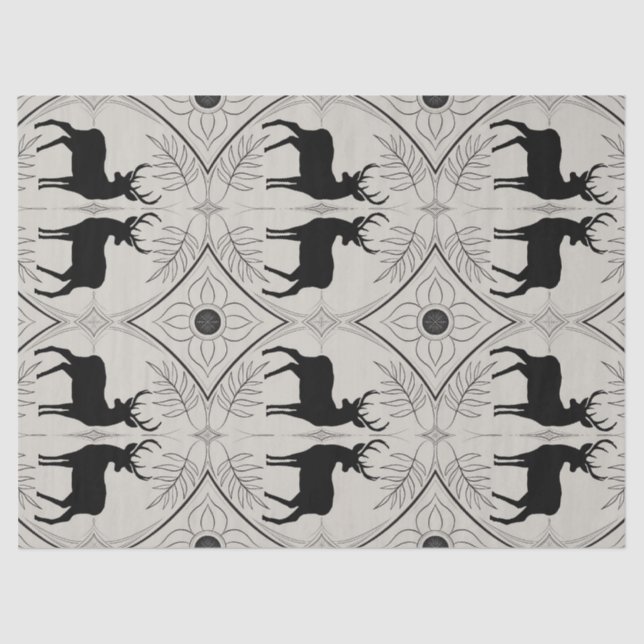 Vintages Hirsch 2 Seidenpapier (Vorderseite)