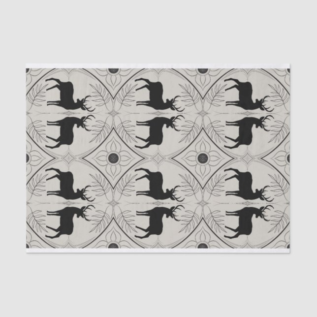 Vintages Hirsch 2 Seidenpapier (Vorderseite)