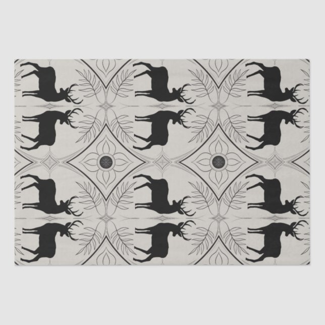 Vintages Hirsch 2 Seidenpapier (Vorderseite)