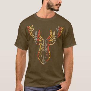 Vintages Hirsch Abstrakt Art Fox Tier Abstrakt Sha T-Shirt
