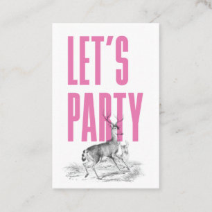 Vintages Hirschticket Visitenkarte