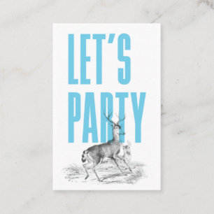 Vintages Hirschticket Visitenkarte