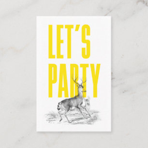 Vintages Hirschticket Visitenkarte