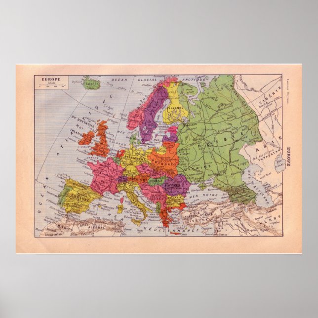 Vintages historisches Europa 1920 Poster (Vorne)