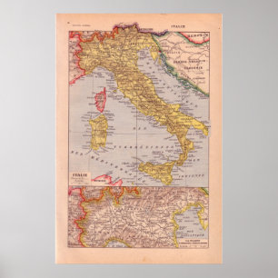 Vintages historisches Italien 1920 Poster