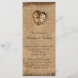 Vintages Hochzeitsprogramm für Steampunk Programm