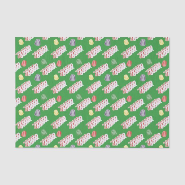 Vintages Holiday Candy Tissue Paper Seidenpapier (Vorderseite)
