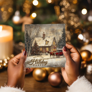 Vintages Holiday Horriage Zuhause Party Einladung