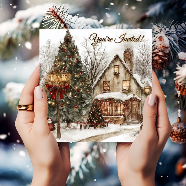 Vintages Holiday House Party Einladung (Von Creator hochgeladen)