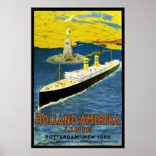Vintages Holland-Amerika-Poster Poster