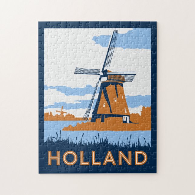 Vintages Holland-Plakat Puzzle (Vertikal)