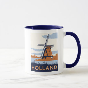 Vintages Holland-Plakat Tasse