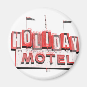 Vintages Hollywood-Motel-Zeichen Magnet