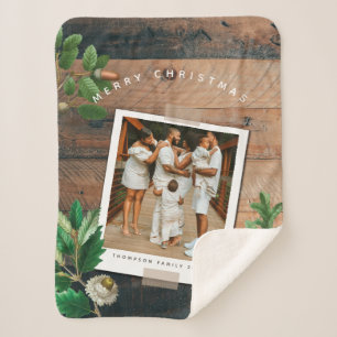 Vintages Holz Acorn Weihnachtsfeiertag Foto Sherpadecke