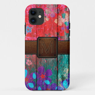 Vintages Holz-Braunleder-Look #2 Case-Mate iPhone Hülle