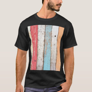 Vintages Holz: mehrfarbige Cracked Texture. T-Shirt