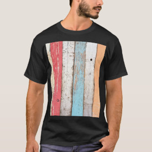 Vintages Holz: mehrfarbige Cracked Texture. T-Shirt