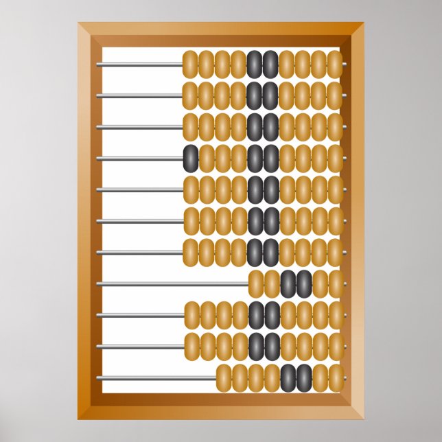 Vintages hölzernes Abacus-Klassikwerkzeug Poster (Vorne)