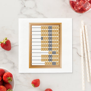 Vintages hölzernes Abacus-Klassikwerkzeug Serviette