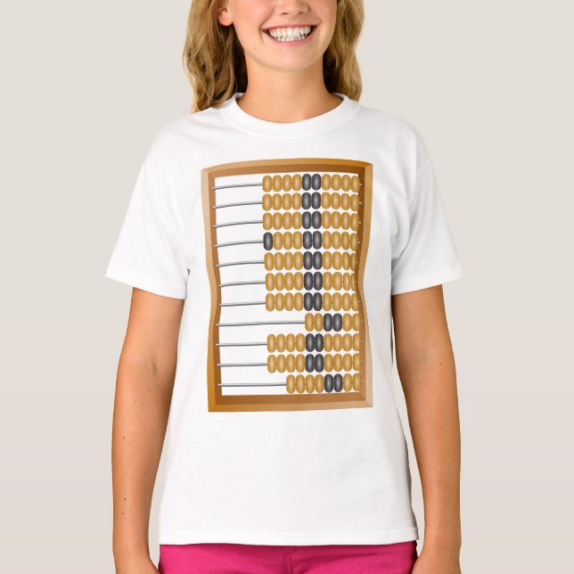 Vintages hölzernes Abacus-Klassikwerkzeug T-Shirt (Vorderseite)