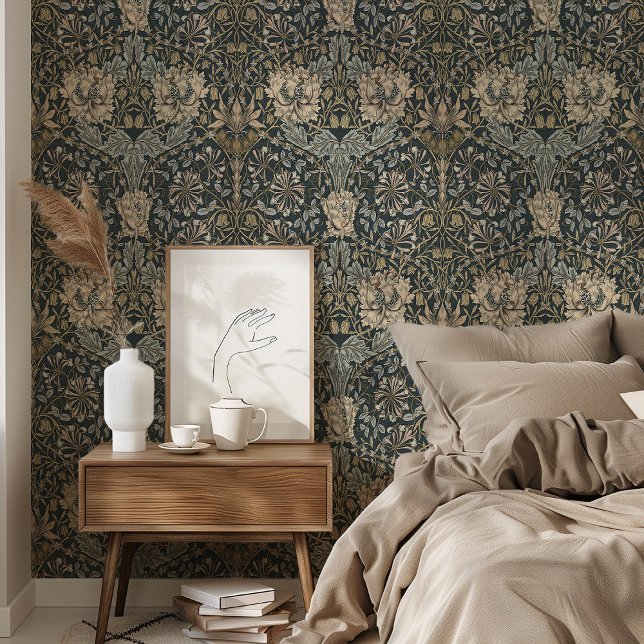 Vintages Honeysuckle-Muster, Peel & Stick-Tapete Tapete (Von Creator hochgeladen)