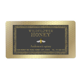 Vintages Honigglas aus rustikalem Gold