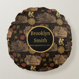 Vintages Honigwabenkraut-Kinderzimmer Rundes Kissen