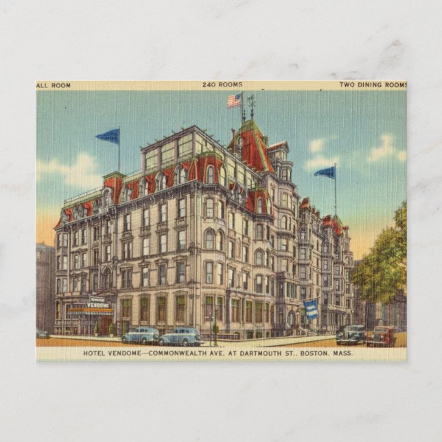 Vintages Hotel, Boston, Massachusetts Postkarte (Vorderseite)