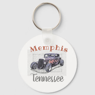 Vintages Hotrod "Memphis Tennessee" Schlüsselanhänger