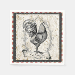 Vintages Huhn Serviette