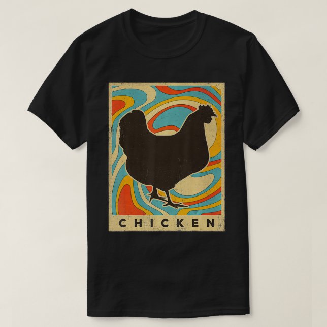 Vintages Hühnchen Lover Animal Retro-Stil T-Shirt (Design vorne)