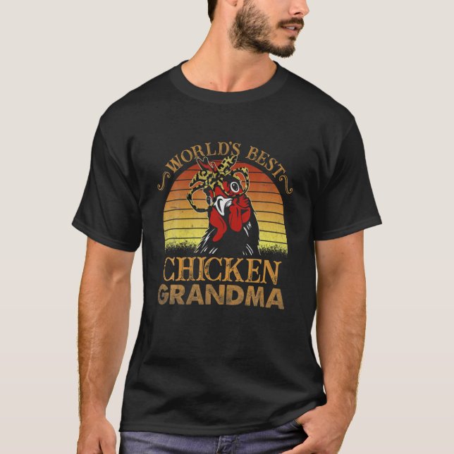 Vintages Hühnergrandma T-Shirt (Vorderseite)