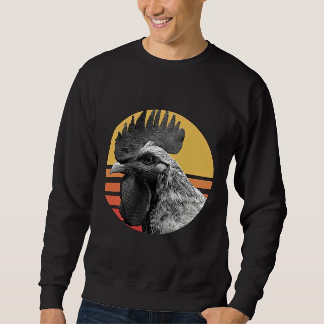 Vintages Hühnerphone Retro Sunset Sweatshirt (Vorderseite)