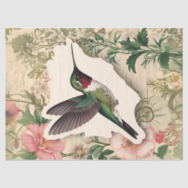Vintages Hummingbird Decoupage Tissue Paper Seidenpapier