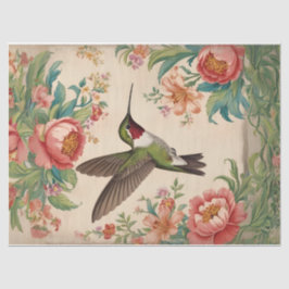 Vintages Hummingbird Decoupage Tissue Paper Seidenpapier