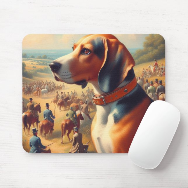 Vintages Hundbild Mousepad (Mit Mouse)