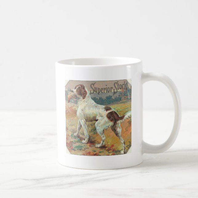 Vintages Hundeschild Kaffeetasse (Rechts)