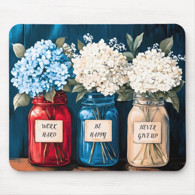 Vintages Hydrangea-Trio Mousepad (Vorne)