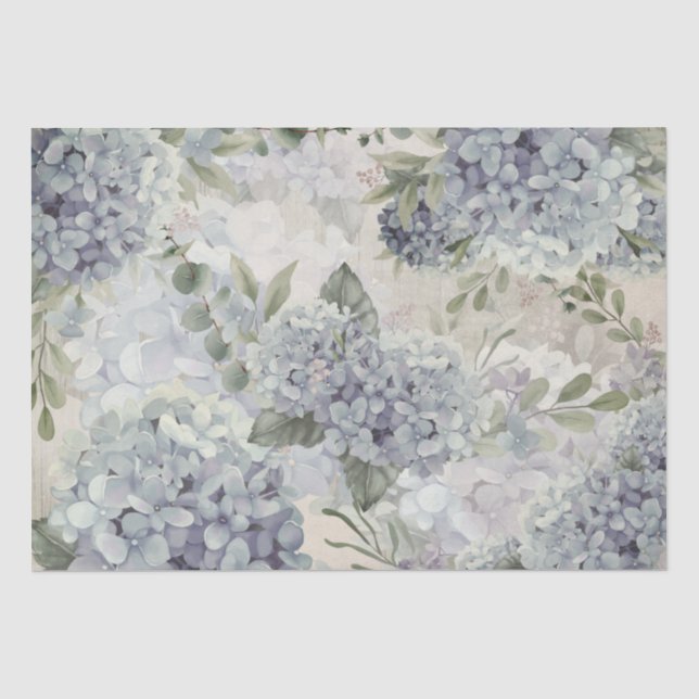 Vintages Hydrangegewebe Seidenpapier (Vorderseite)